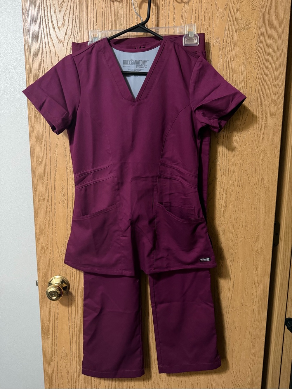 Grey's Anatomy Burgundy Scrub Top - V-Neck
